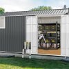 1 Metal Storage Shed with Double Hinged Doors