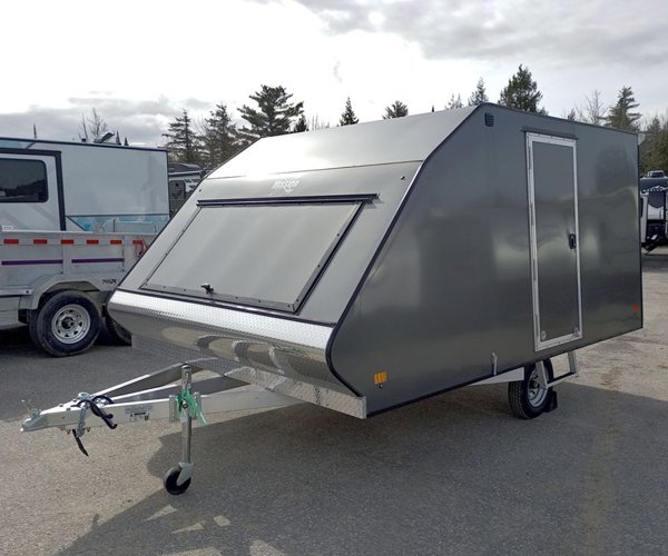 1 Mission Trailers 101×12 Aluminum 2-Place Crossover w/Mats & Guides, Rear Canopy