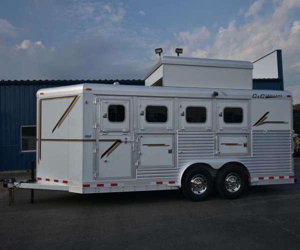 2008 C and C Trailers 4 Horse Bumper Horse Trailer