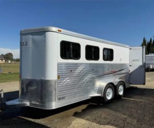 1 2008 Exiss Sport ES 30B 3 horse slant horse trailer