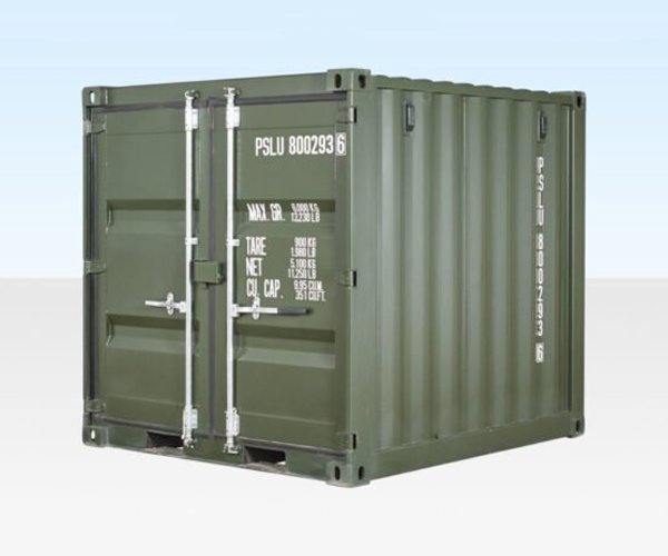 1 8Ft One Trip Shipping Container (Green)
