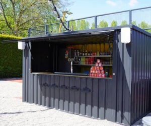 2 Container Pop Up 4×2 Meters Black Ral 9005