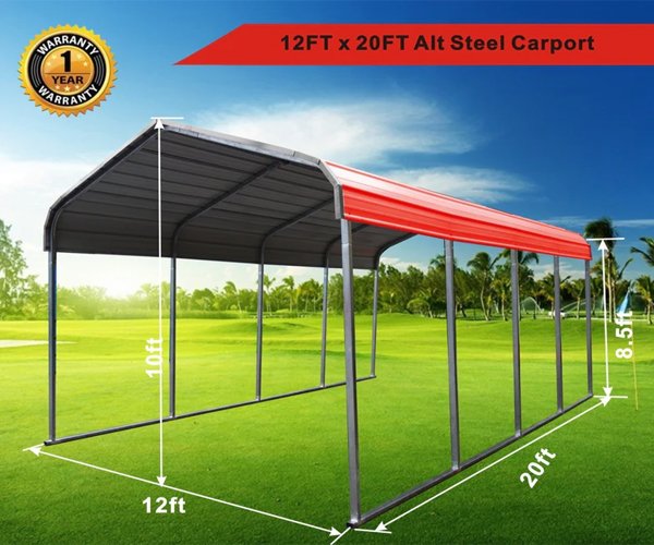 2 Golden Mount Classic Steel Carport