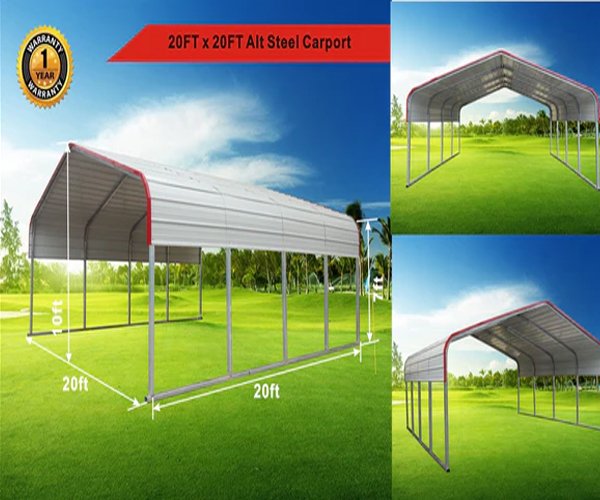 2 Golden Mount Classic Steel Carport New