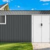 2 Metal Storage Shed with Double Hinged Doors