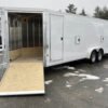 2 2024 E-Z Hauler 7×24 Aluminum 4-Place Drive In/Out w/Tapered Ramps, Rear Canopy