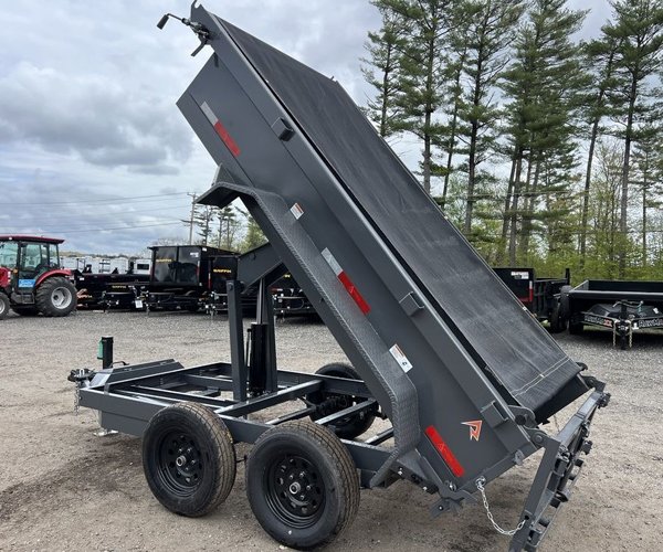 2 2024 RawMaxx 5X10 7K Powder Coated Dump Trailer w/Tarp Kit
