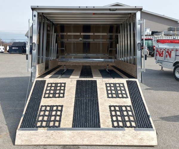 2 Mission Trailers 101×12 Aluminum 2-Place Crossover w/Mats & Guides, Rear Canopy