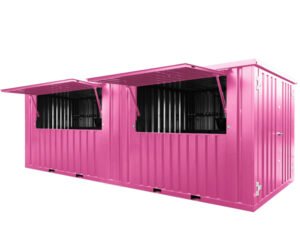 3 20 Foot Pink Container Bar Durable, Portable & Easy to Assemble