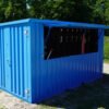 3 Container Pop Up 3×2 Meters Blue Ral 5012