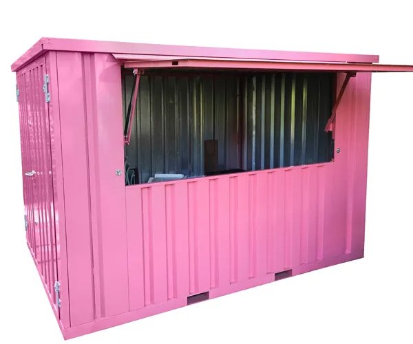 3 Container Pop Up 3×2 Meters Pink Ral 3014