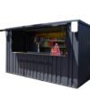 3 Container Pop Up 4×2 Meters Black Ral 9005
