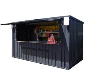 3 Container Pop Up 4×2 Meters Xl Black Ral 9005