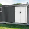 3 Metal Storage Shed with Double Hinged Doors