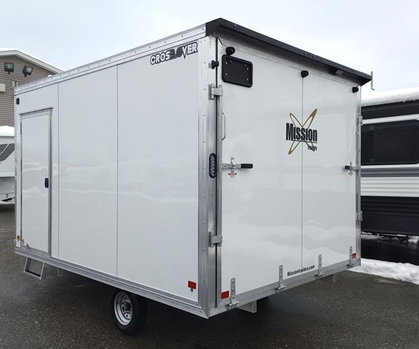 3 2024 Mission Trailers 101×12 Aluminum 2 Place Crossover 3.0 w/Side X Side Pkg, Rear Canopy