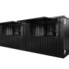 4 20 Foot Container Bar for Pop up Shops and Events Black RAL 9005