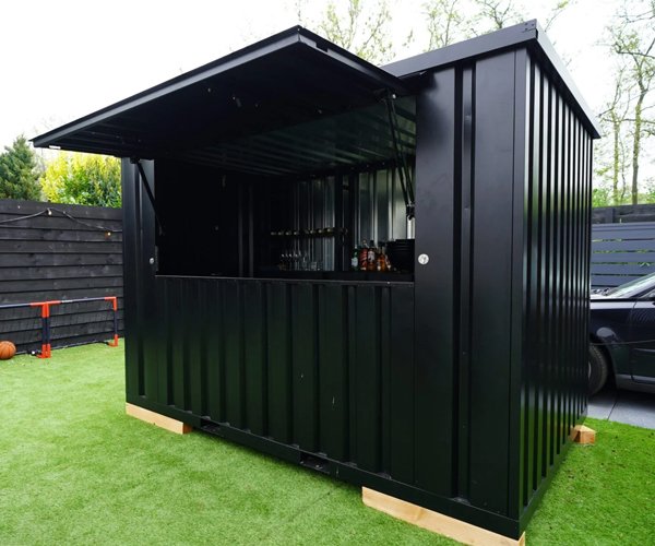 4 Container Pop Up 3×2 Meters Black Ral 9005