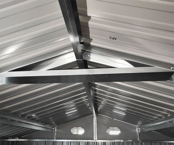 4 Metal Storage Shed with Double Hinged Doors