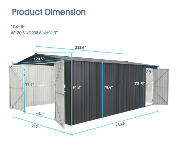 New Metal Storage Shed For Sale