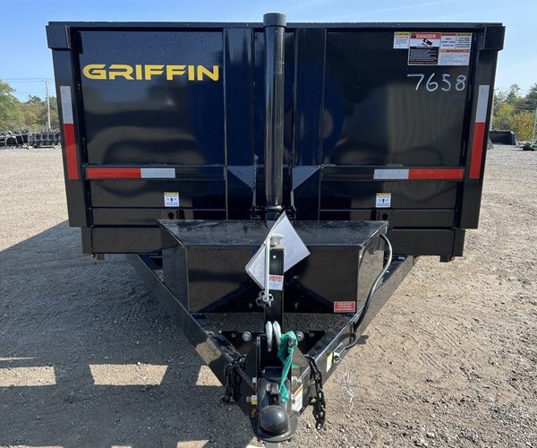 4 2024 Griffin Trailers 7×16 14K Telescopic Dump Trailer w/Ramps & Spare Tire Mount
