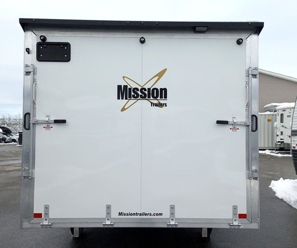 4 2024 Mission Trailers 101×12 Aluminum 2 Place Crossover 3.0 w/Side X Side Pkg, Rear Canopy
