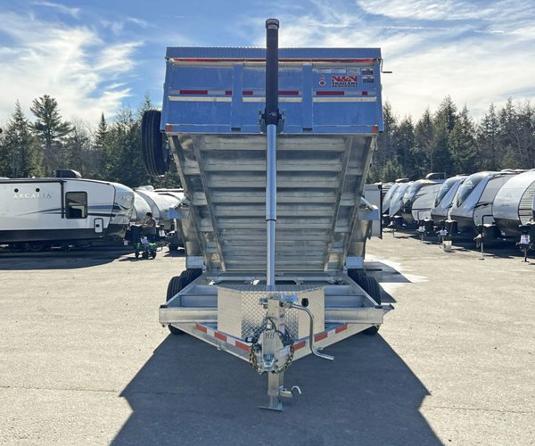 4 2024 N&N Trailers 7×14 14K Galvanized Hydraulic Dump w/Ramps, 2-Way Spreader Gate, Tarp Kit