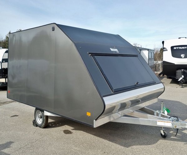 4 Mission Trailers 101×12 Aluminum 2-Place Crossover w/Mats & Guides, Rear Canopy